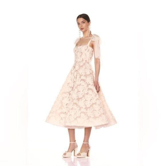 NEW BRONX AND BANCO SABRINA WHITE MIDI DRESS - Picture 3 of 13